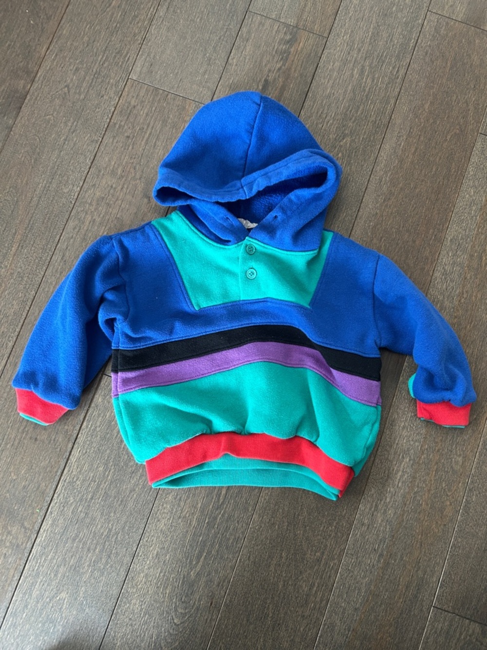 Kids Colorblock‎ Hooded Pullover Sweatshirt size 24 months